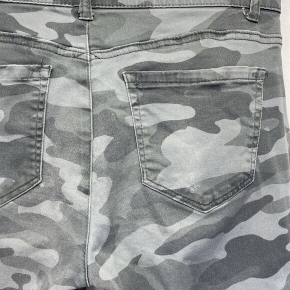 DEMOCRACY Ab Technology Camouflage Mid-Rise Skinny Pants Women Sz 6 Gray Stretch - Picture 14 of 16